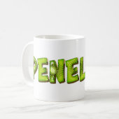 Penelope Name Kiwi Style Tasse Kaffeetasse コーヒーマグカップ (正面左)