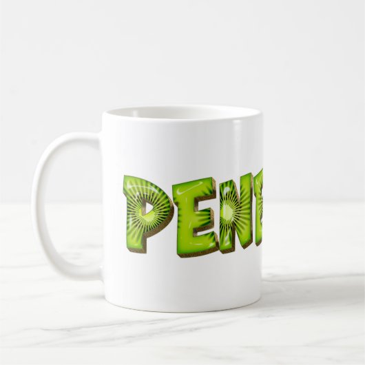 Penelope Name Kiwi Style Tasse Kaffeetasse コーヒーマグカップ (左)