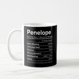 Penelope Nutrition Facts Name パーソナライズされた Nicknam コーヒーマグカップ
