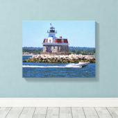 Penfield Reef Light house, Connecticut Canvas Prin キャンバスプリント (インサイチュ (ウッドフロア))