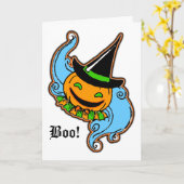 PengiHolidayのpumpkinheadの挨拶状 カード (黄色い花)