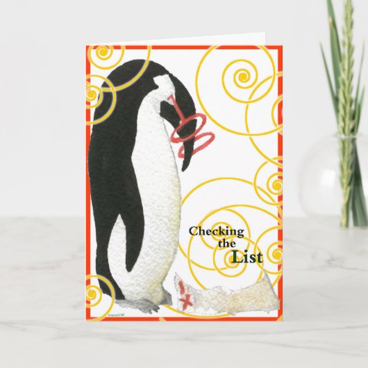 PengiHolidayフレッドのユーモラスなカード シーズンカード (正面)