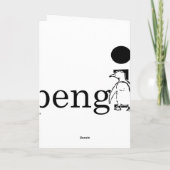 PengiWearの結婚式のお祝いカード カード (裏面)