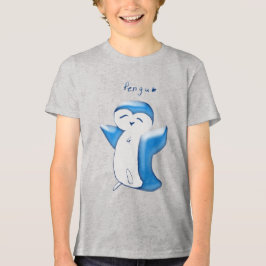 Pengu Happy Penguin(LtBlue)キッズTシャツ トライブレンドＴシャツ