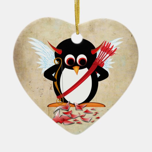 Penguin™の邪悪なオーナメント セラミックオーナメント (正面)