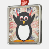 Penguin™の邪悪なオーナメント メタルオーナメント (左)