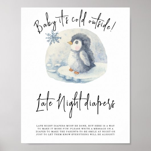 Penguin - 夜のおむつ ポスター (正面)