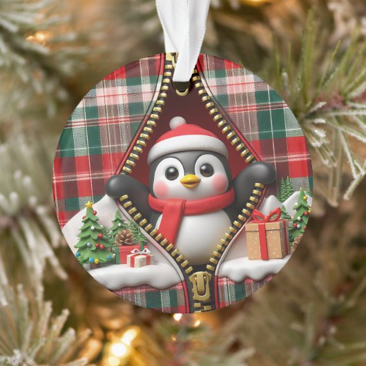Penguin 3D Christmas Ceramic Ornament オーナメント (ツリー)