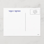 Penguin and Scarf Hat Cute Christmas Holiday シーズンポストカード (裏面)