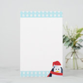 Penguin and Snowflakes 便箋 (スタンド正面)