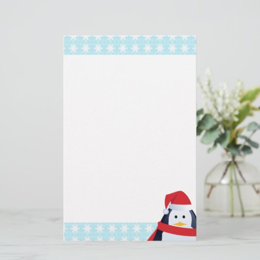 Penguin and Snowflakes 便箋 (スタンド正面)