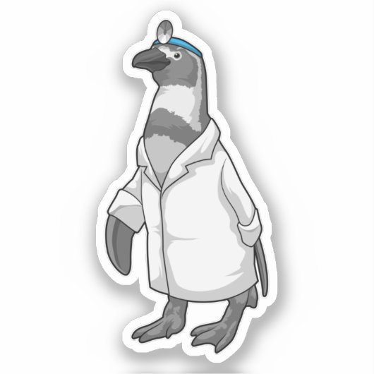 Penguin as Doctor with Doctor's coat シール (正面)