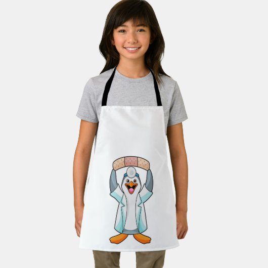 Penguin as Doctor with Plaster エプロン (インサイチュ)