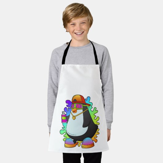 Penguin as Painter with Spray エプロン (着用した状態)