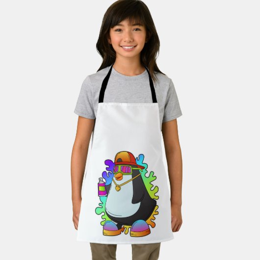 Penguin as Painter with Spray エプロン (インサイチュ)