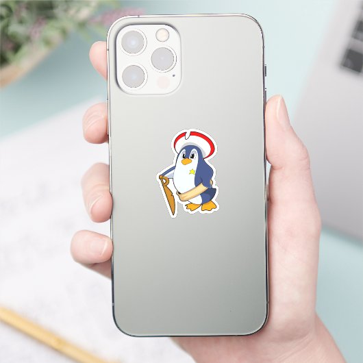 Penguin as Pirate with Hat シール (スマートフォン)