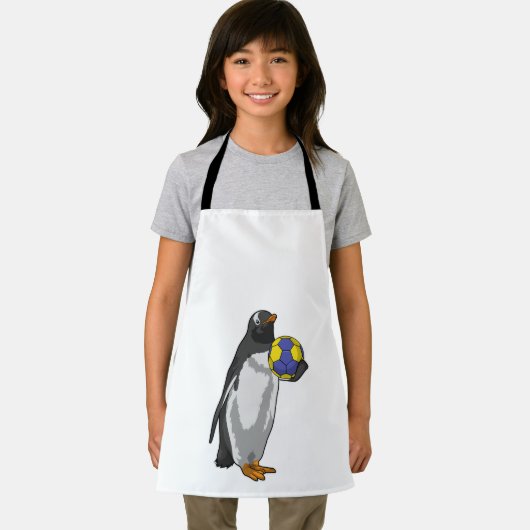 Penguin at Handball Sports エプロン (インサイチュ)