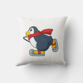 Penguin at Iceスケートで滑るwith Ice skates.PNG クッション (裏面)