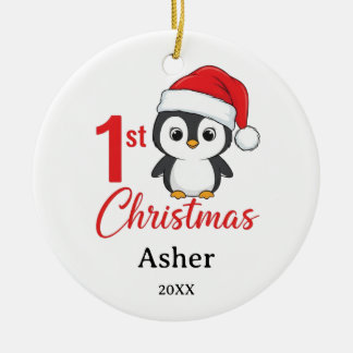 Penguin Baby 1st Christmas Ornament セラミックオーナメント