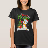 Penguin Bird Xmas Decorations Santa Penguin Chri Tシャツ (正面)