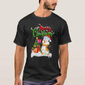 Penguin Bird Xmas Decorations Santa Penguin Chris Tシャツ (正面)