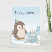 Penguin Birthday | 今日はお誕生日おめでとう | カスタムバースデー カード (正面)