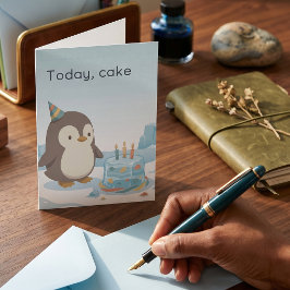 Penguin Birthday | 今日はお誕生日おめでとう | カスタムバースデー カード