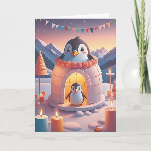 Penguin Birthday Bash カード (正面)