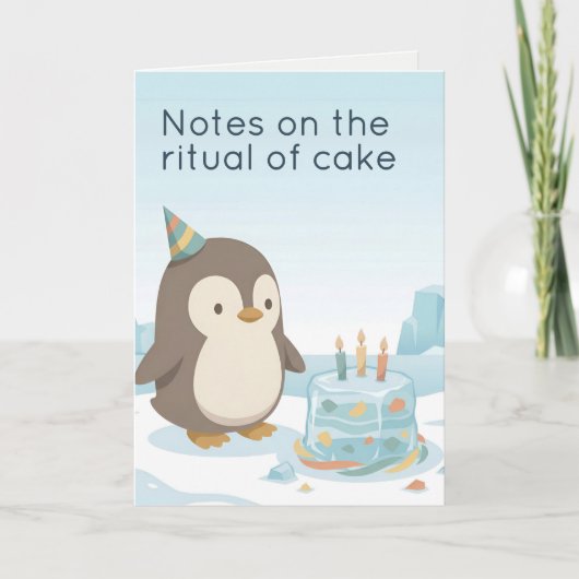 Penguin Birthday | Dry Humour Custom Birthday カード (正面)