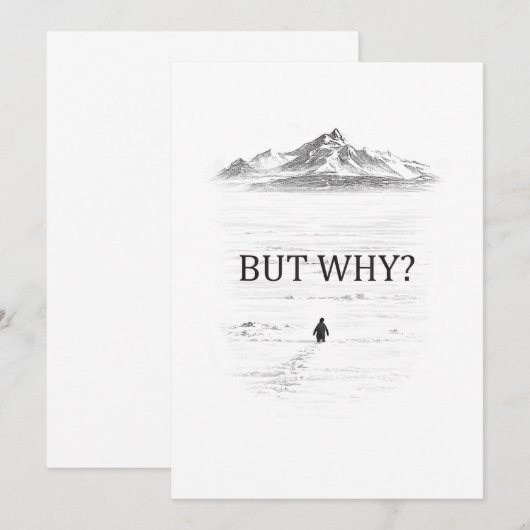 Penguin But Why Mountains  招待状 (正面/裏面)