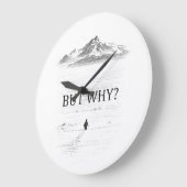 Penguin But Why Mountains Penguin ラージ壁時計 (傾斜)