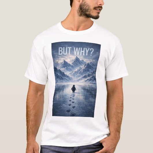 Penguin But Why Mountains Penguin Tシャツ (正面)