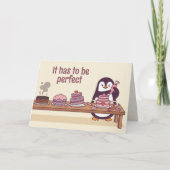 Penguin Cake Decorator Girlfriend Valentine Card シーズンカード (正面)