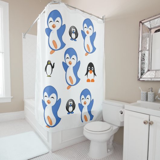 Penguin Children's Shower Curtain シャワーカーテン (インサイチュ)
