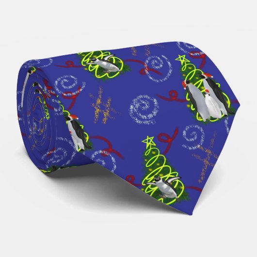 Penguin Christmas ネクタイ (ロール)