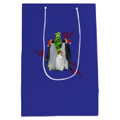 Penguin Christmas ミディアムペーパーバッグ (裏面)