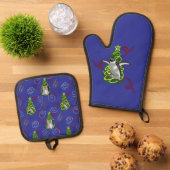 Penguin Christmas 鍋つかみ&鍋敷きセット (トップダウン)