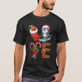 Penguin Christmas Lights Led  Santa Hat Christmas Tシャツ (正面)