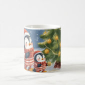  “Penguin Christmas Magic” Cute Christmas Penguin コーヒーマグカップ (中央)
