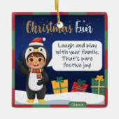 Penguin Christmas Ornament セラミックオーナメント (正面)