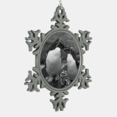 Penguin Colour Splash スノーフレークピューターオーナメント (左)