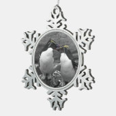 Penguin Colour Splash スノーフレークピューターオーナメント (右)