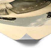 Penguin Cute Winter Watercolor Nursery Art ポスター (角)