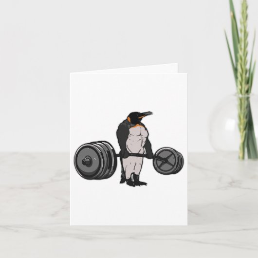 Penguin Deadlift Gym Weightlifting Powerlifting  カード (正面)