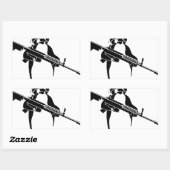 Penguin_DONE_For_Zazzle.png 長方形シール (シート)