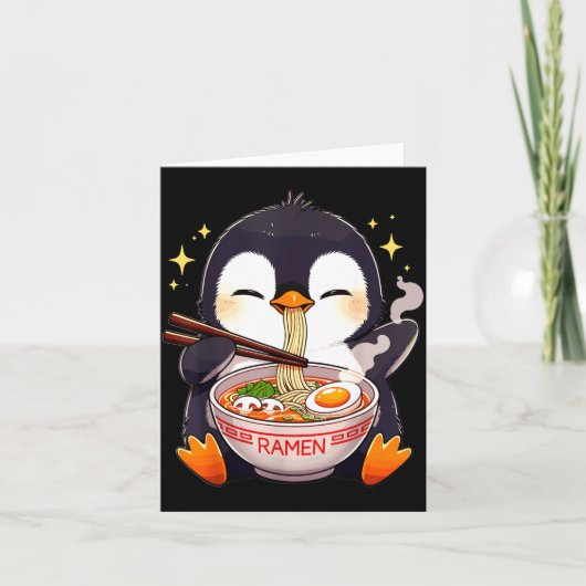 Penguin Eating Ramen カード (正面)
