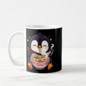 Penguin Eating Ramen  コーヒーマグカップ (左)