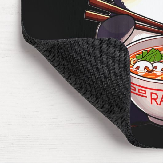 Penguin Eating Ramen  マウスパッド (コーナー)