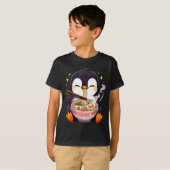 Penguin Eating Ramen  Tシャツ (正面フル)