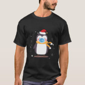 Penguin Face Santa Penguin Tシャツ (正面)